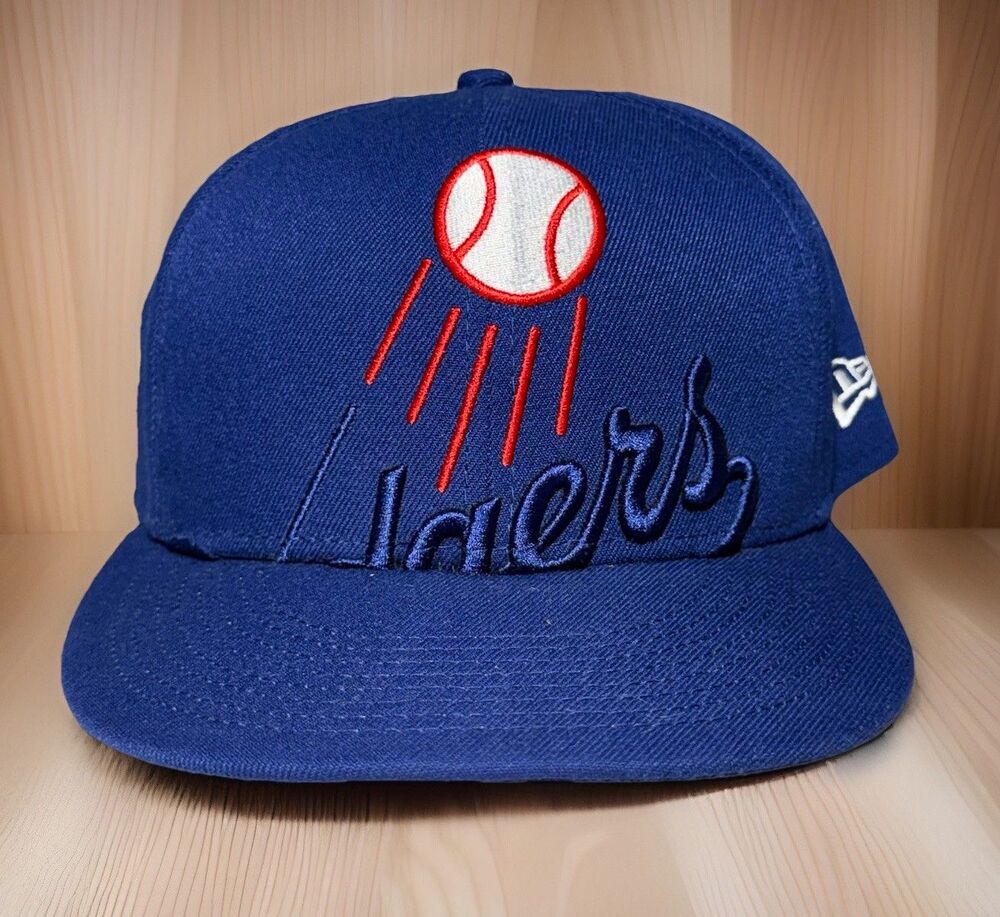 Los Angeles Dodgers Hat New Era Royal Logo Elements 9FIFTY Fitted Cap Sz 7 1/4